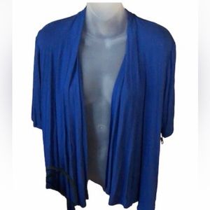 Studio Works blue cardigan  shorter shrug NWT soft rayon